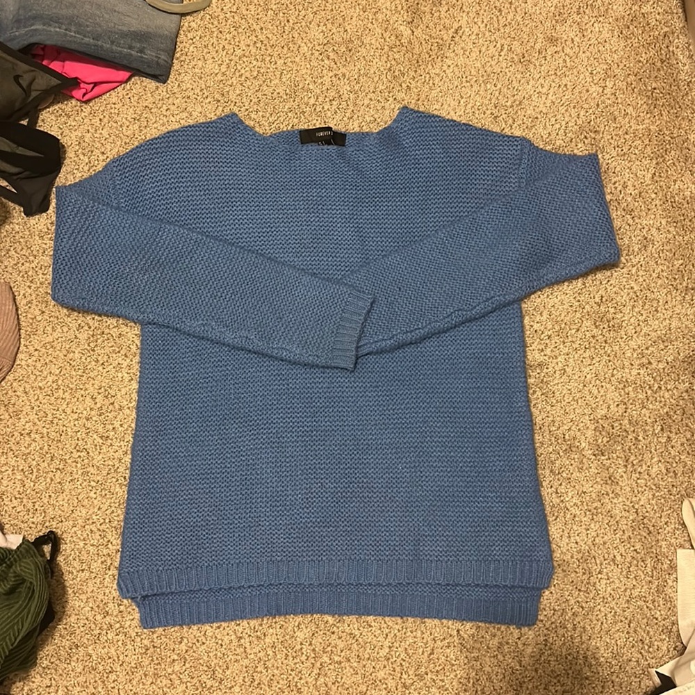 blue forever 21 sweater